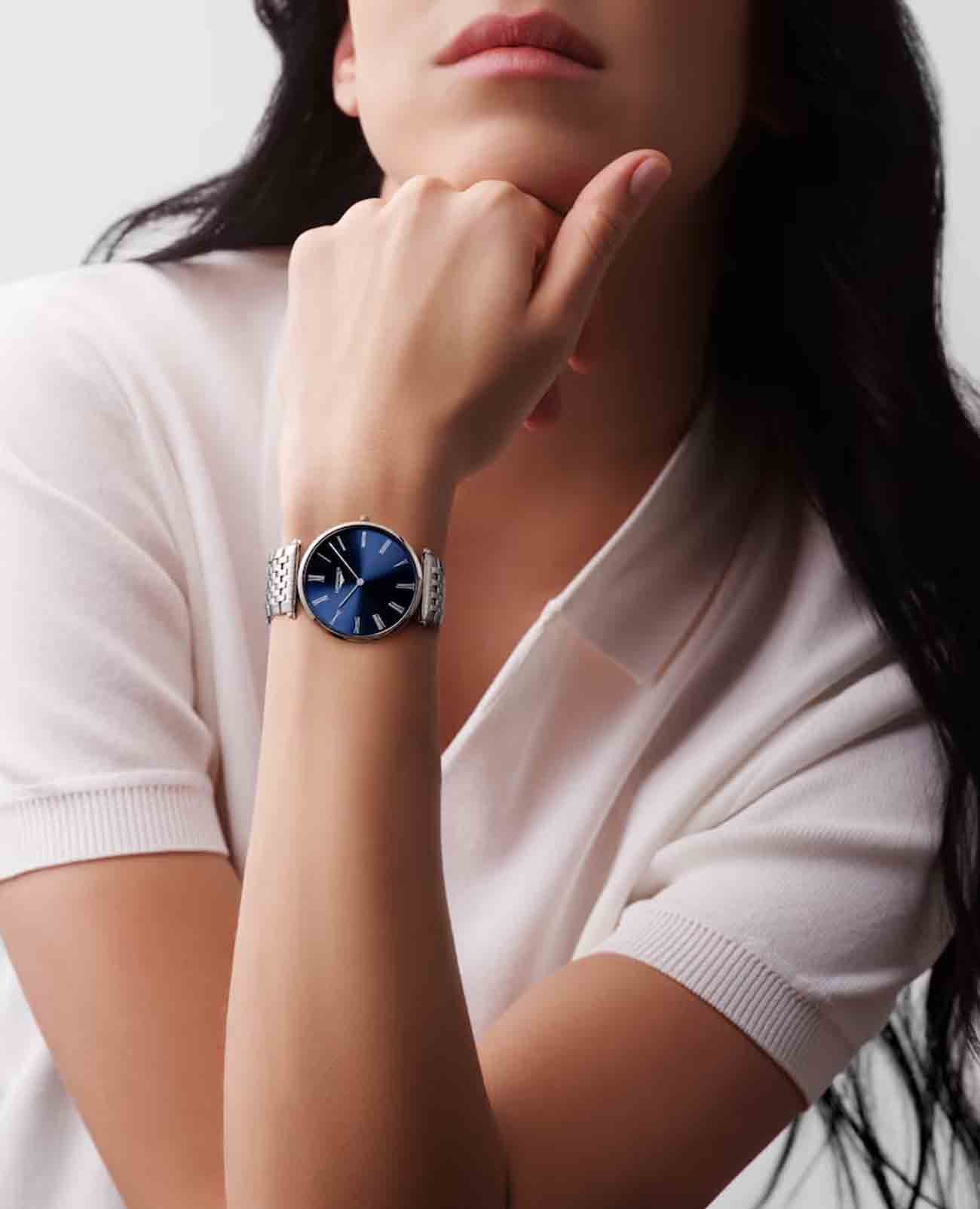 Оригинальные часы Longines Longines La Grande Classique L4.755.4.94.6 кварцевые калибр механизма l420 (на основе eta 282.001) общий вид