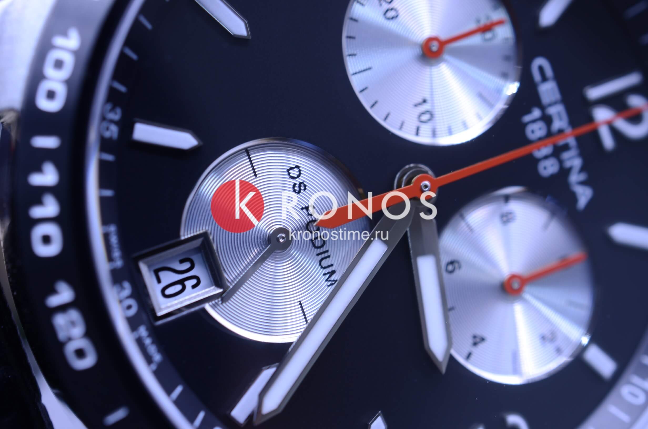 Оригинальные часы Certina Certina C001.417.16.057.01 кварцевые калибр механизма eta g10.211 общий вид