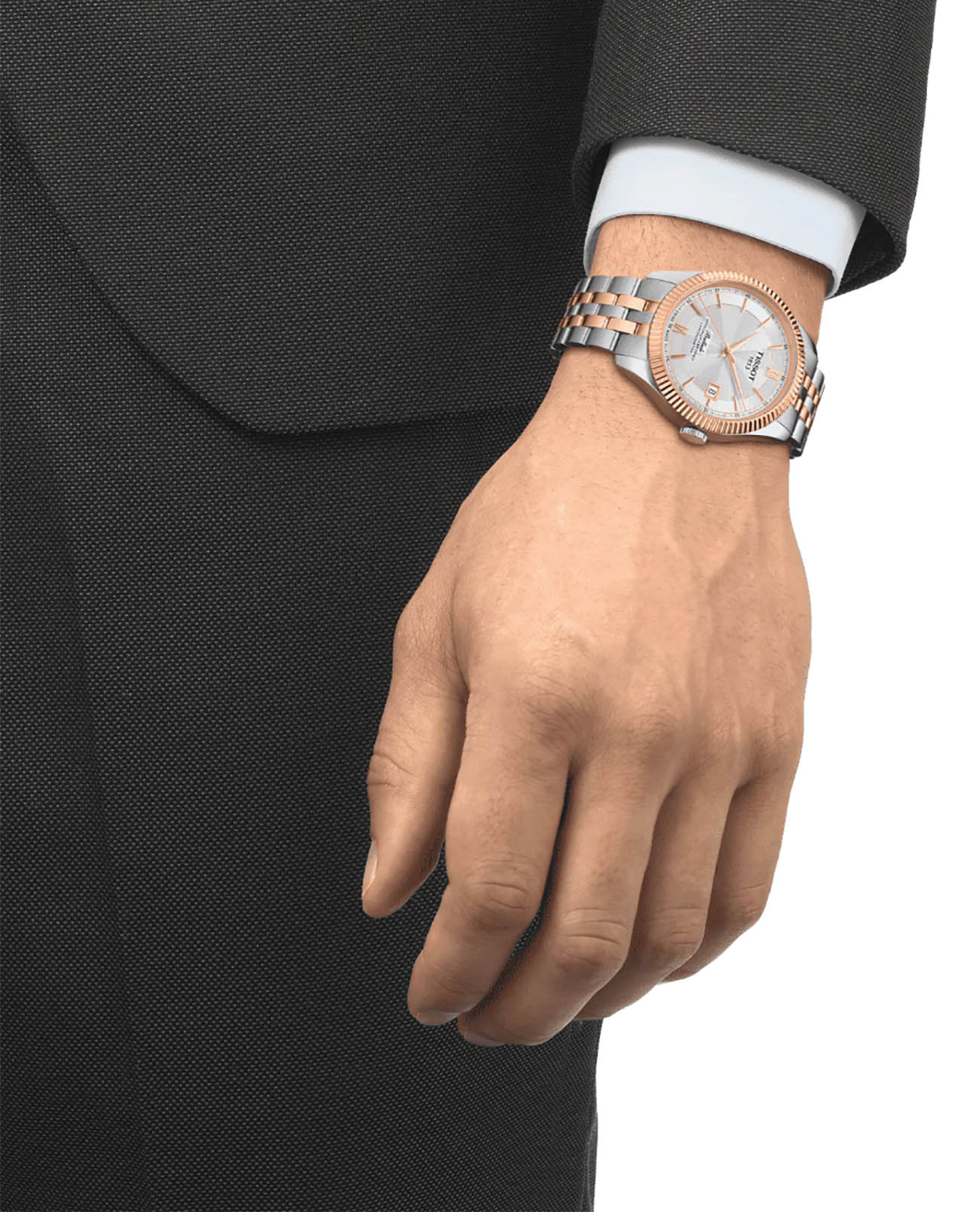 Tissot Tissot Ballade Powermatic 80 Silicium T108.408.22.278.00 Ballade, наручные мужские часы фото под углом