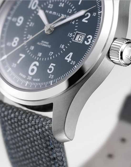 Hamilton Hamilton Khaki Field Auto H70605943 мужские часы синий циферблат на запястье