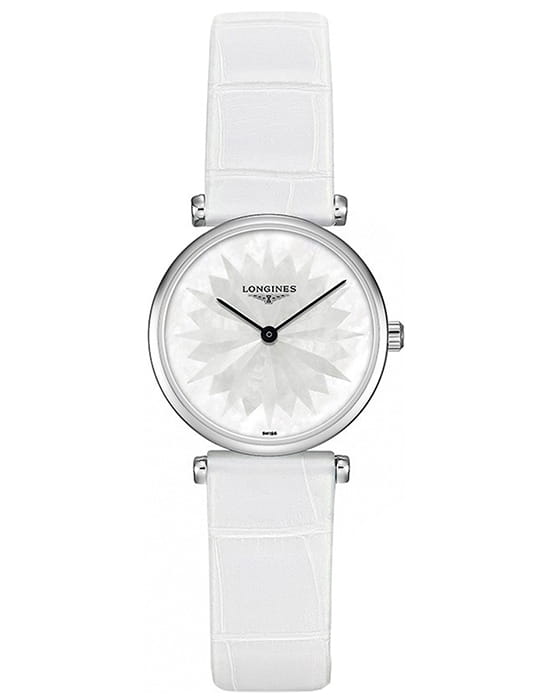 Longines Longines La Grande Classique L4.209.4.05.2  L42094052 кварцевые женские часы  циферблат, браслет кожаный — вид спереди