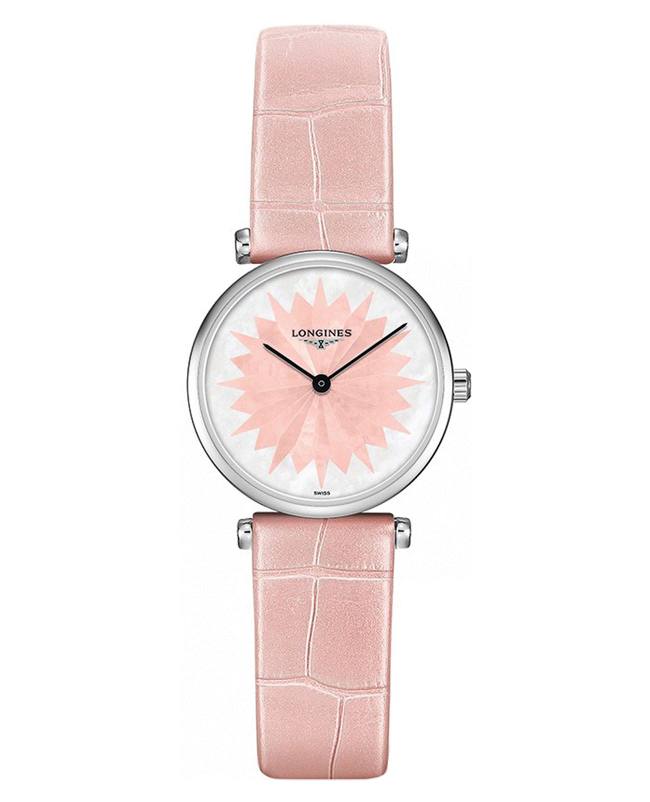 Longines Longines La Grande Classique L4.209.4.04.2  L42094042 кварцевые женские часы  циферблат, браслет кожаный — вид спереди