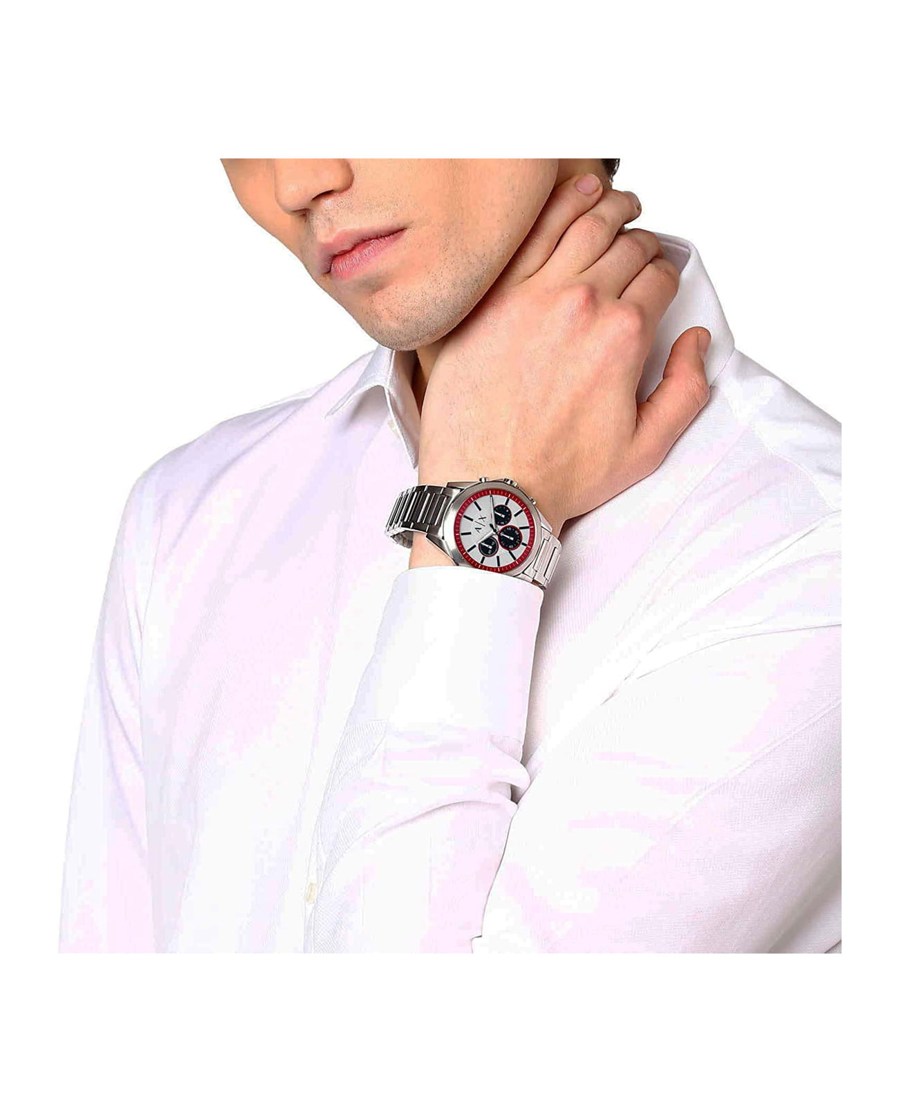Armani Exchange Armani Exchange Fitz  AX2646,  италия мужские часы на браслете нержавеющая сталь боковой вид