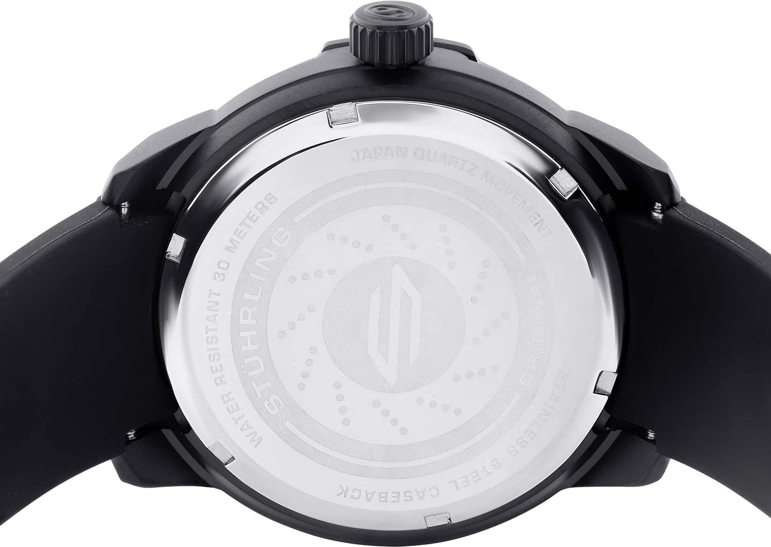 Stuhrling Stuhrling Aviator 984.01,  сша мужские часы на браслете силикон боковой вид