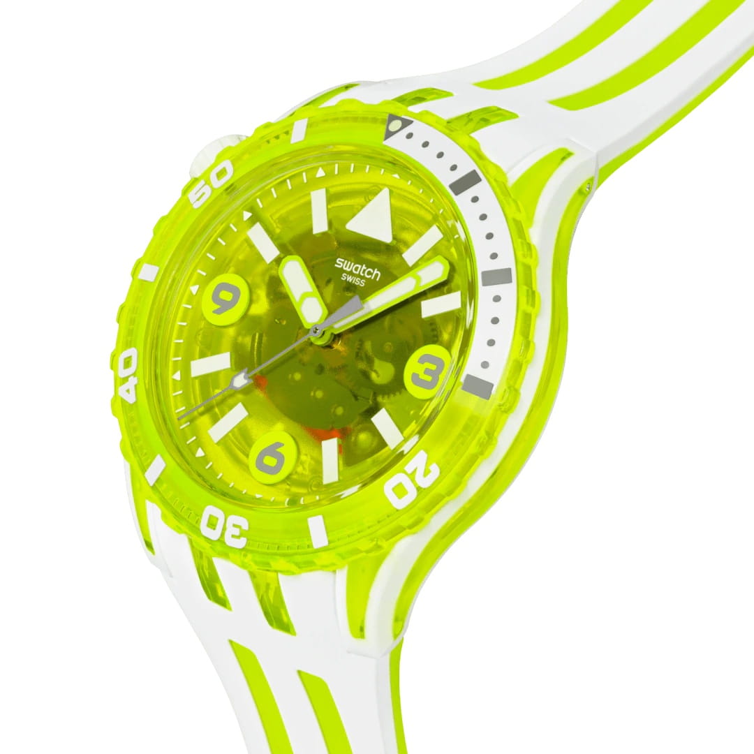 Swatch Swatch Egg Yolk SSCU09J100, bioceramic швейцария мужские часы на браслете силикон боковой вид