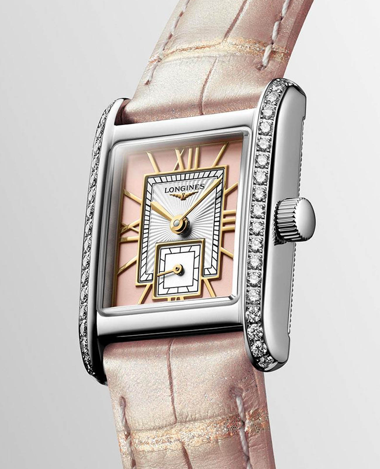 Longines Longines DolceVita L5.200.0.99.2, dolcevita швейцария женские часы на браслете кожаный боковой вид