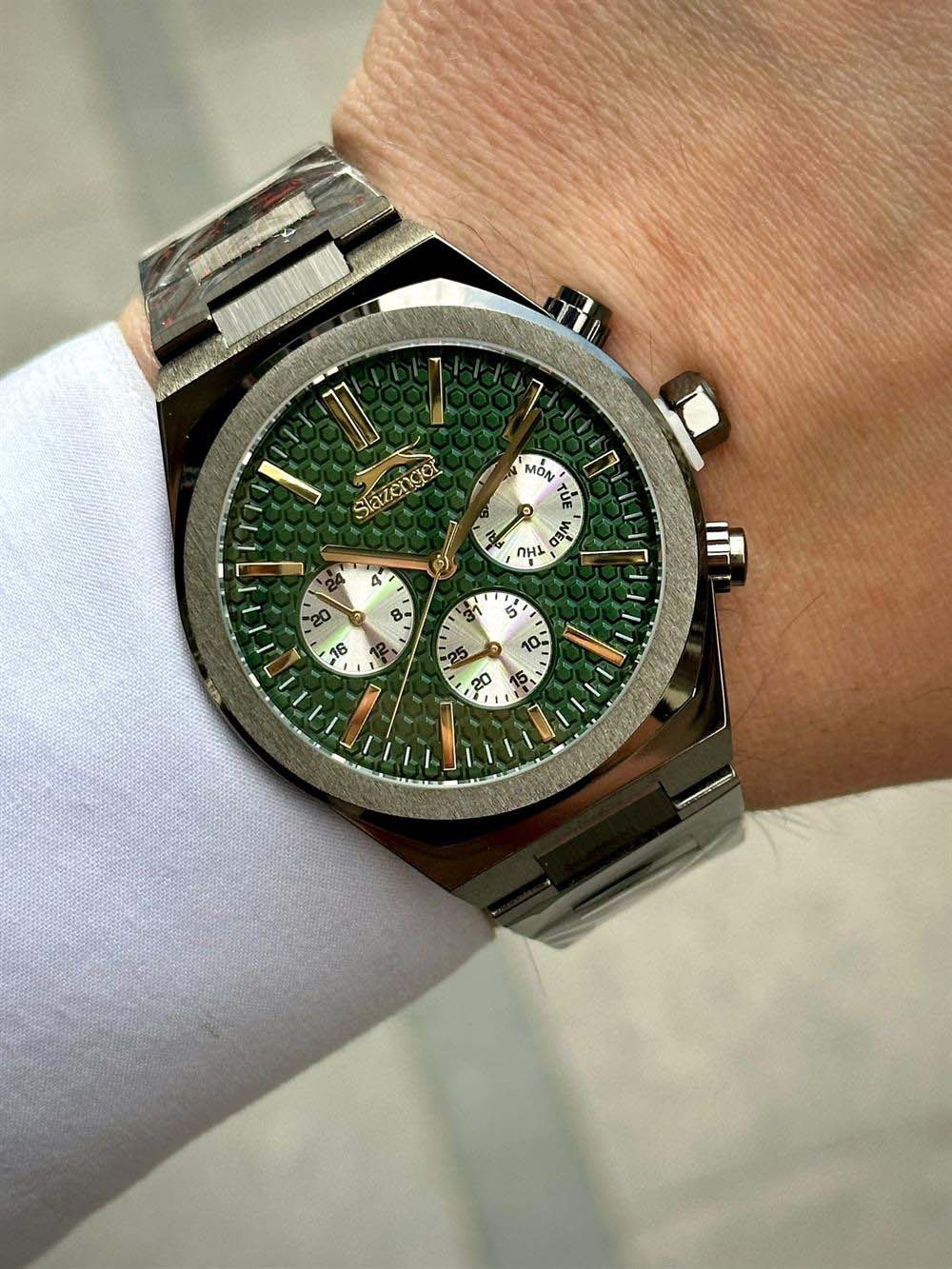 Slazenger Slazenger SL.09.2137.2.05,  англия мужские часы на браслете суперметалл с ip покрытием боковой вид