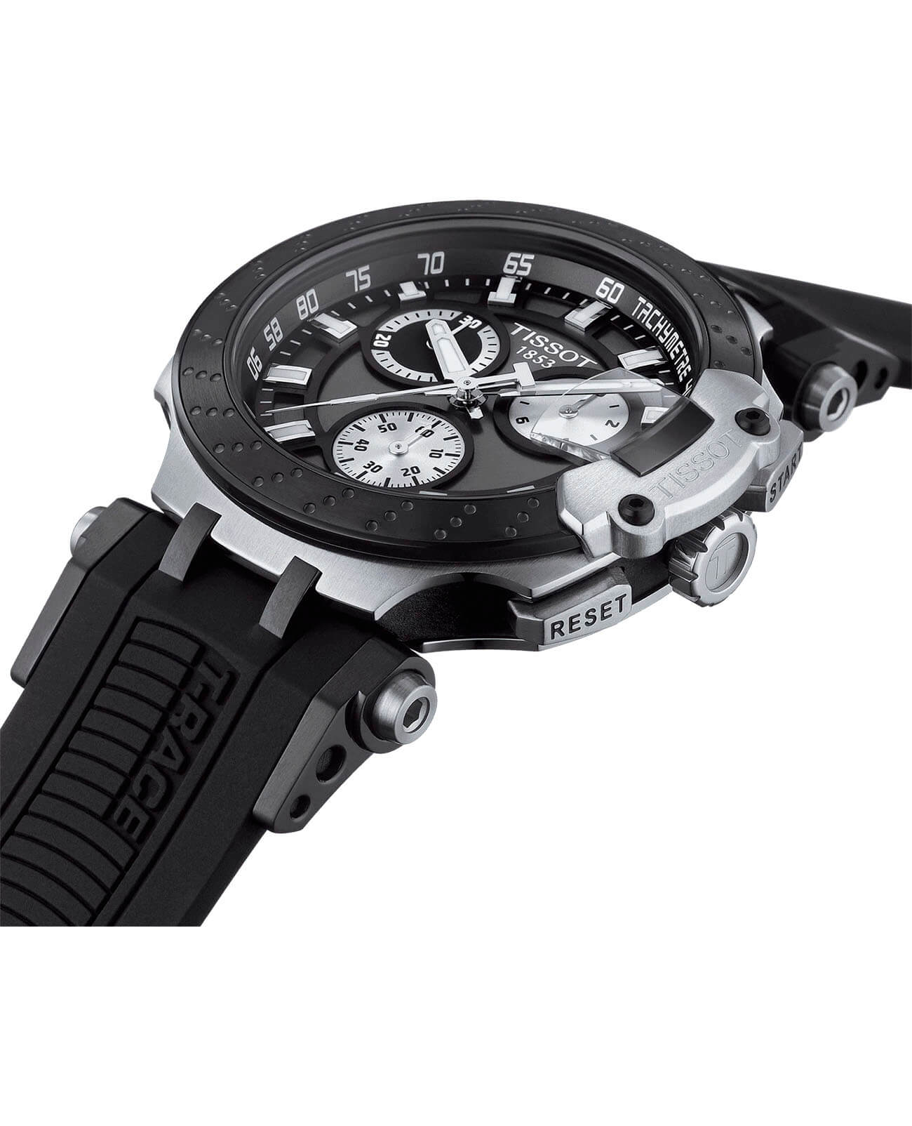 Tissot Tissot T-Race Chronograph T115.417.27.061.00, t-sport швейцария мужские часы на браслете силикон боковой вид