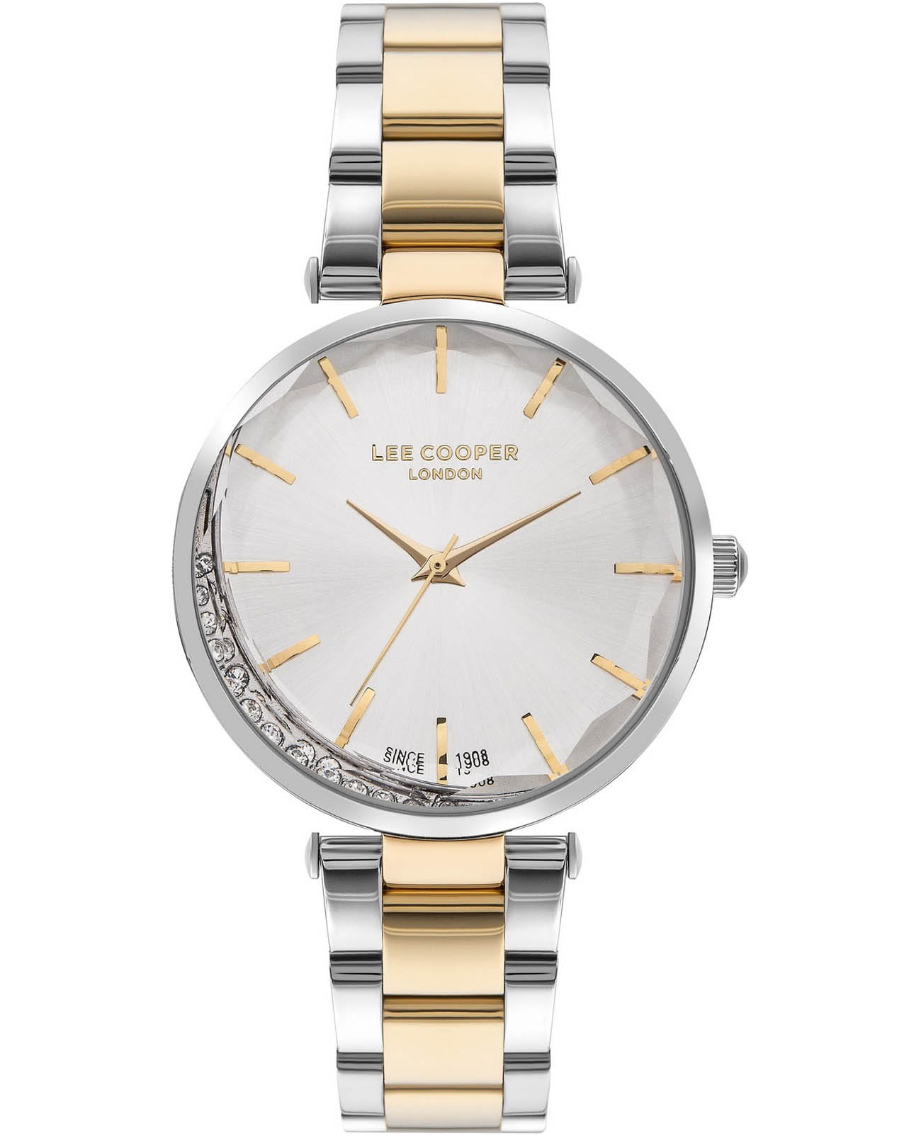 Lee Cooper Lee Cooper LC07603.230  LC07603.230 кварцевые женские часы серебристый циферблат, браслет нержавеющая сталь с ip-покрытием — вид спереди