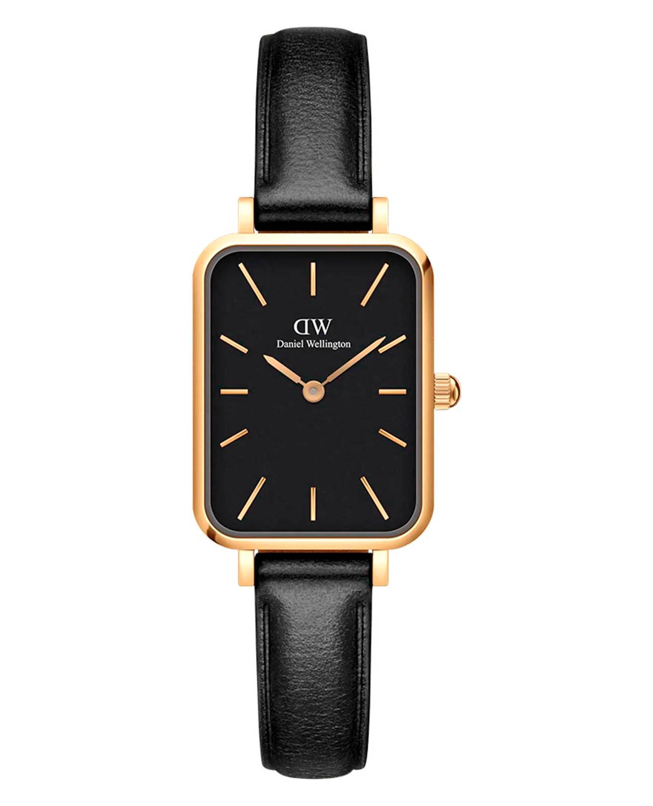 Daniel Wellington Daniel Wellington Quadro DW00100560  DW00100560 кварцевые женские часы черный циферблат, браслет кожаный — вид спереди