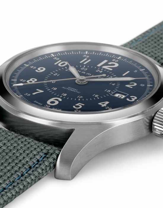 Hamilton Hamilton Khaki Field Auto H70605943, khaki field швейцария мужские часы на браслете тканевый боковой вид
