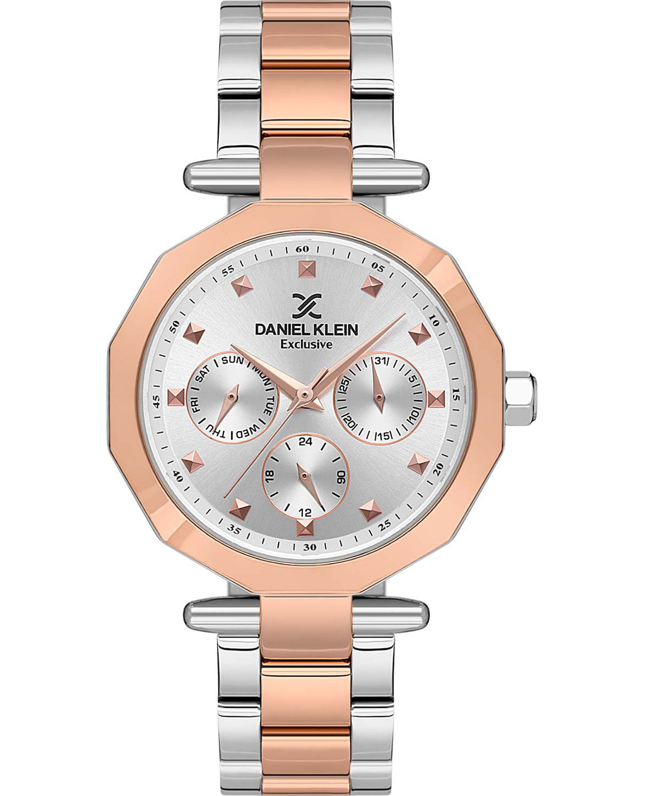 Daniel Klein Daniel Klein Exclusive DK.1.13605-5  DK.1.13605-5 кварцевые женские часы серебристый циферблат, браслет нержавеющая сталь с ip-покрытием — вид спереди