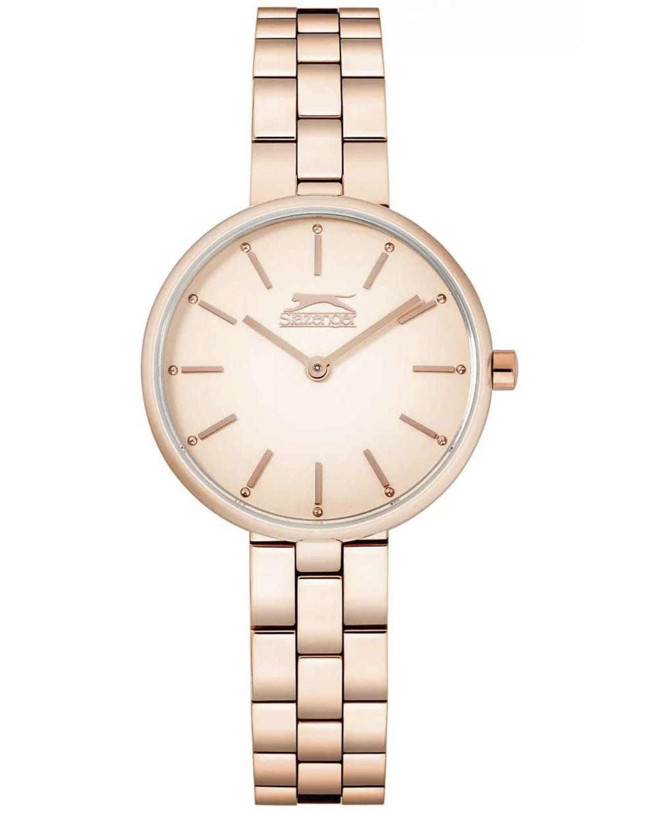 Slazenger Slazenger SL.09.6242.3.07  SL.09.6242.3.07 кварцевые женские часы бежевый циферблат, браслет суперметалл с ip покрытием — вид спереди