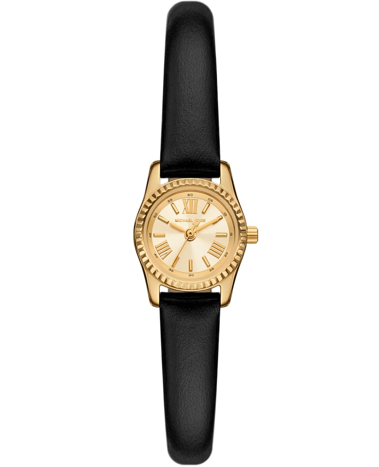 Michael Kors Michael Kors Lexington MK4901  MK4901 кварцевые женские часы золотой циферблат, браслет кожаный — вид спереди
