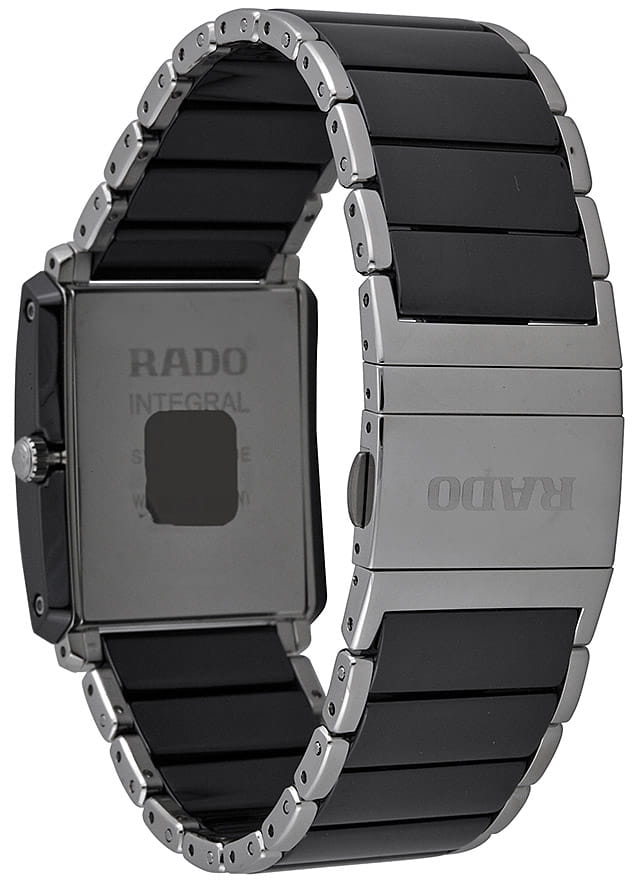 Rado Rado Ceramica R20963152, ceramica швейцария мужские часы на браслете сталь + керамические вставки боковой вид