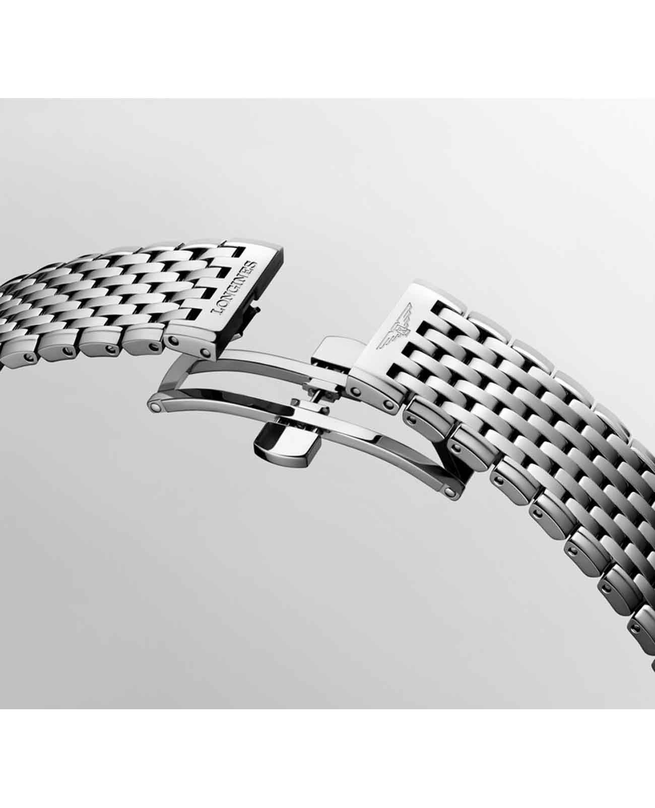 Longines L47554946 мужские часы застежка крупным планом