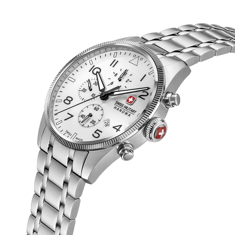 Swiss Military Hanowa Swiss Military Hanowa SMWGI0005701-SET,  швейцария мужские часы на браслете нержавеющая сталь боковой вид