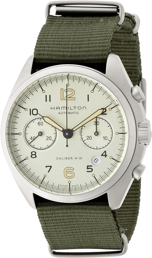 Оригинальные часы Hamilton Hamilton Khaki Aviation Pilot Pioneer Auto Chrono H76456955 механические калибр механизма h-31 общий вид