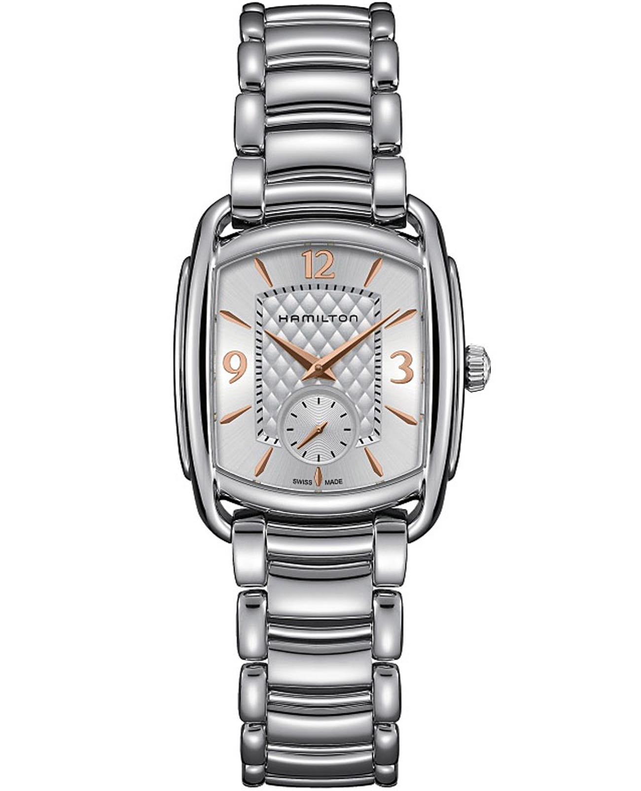 Hamilton Hamilton American Classics Bagley H12451155  H12451155 кварцевые женские часы серебристый циферблат, браслет нержавеющая сталь — вид спереди