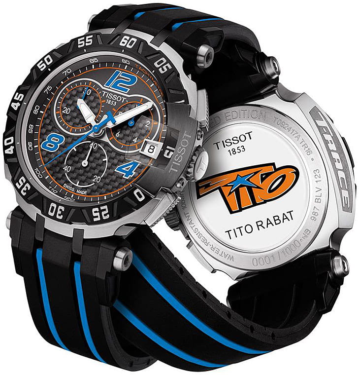 Tissot Tissot T-Sport -Race Quartz Chronograph Tito Rabat 2016 T092.417.27.207.01 T Race, наручные мужские часы фото под углом