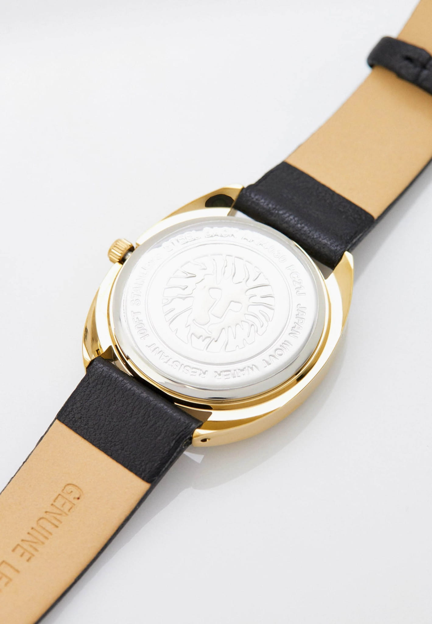 Anne Klein Anne Klein Leather 4030BKBK  - задняя крышка металл сталь корпуса, сша часы