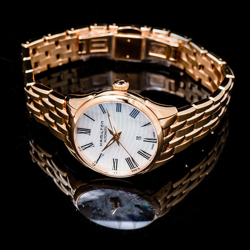 Hamilton Hamilton Jazzmaster Lady Auto H42245191 механические женские часы часы крупный план перламутровый циферблата