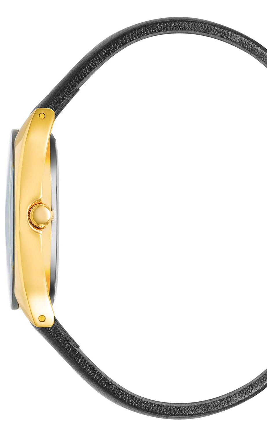 Anne Klein Anne Klein Leather 4030BKBK,  сша женские часы на браслете кожаный боковой вид