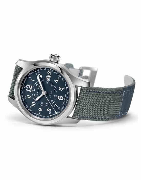 Hamilton Hamilton Khaki Field Auto H70605943 механические мужские часы часы крупный план синий циферблата
