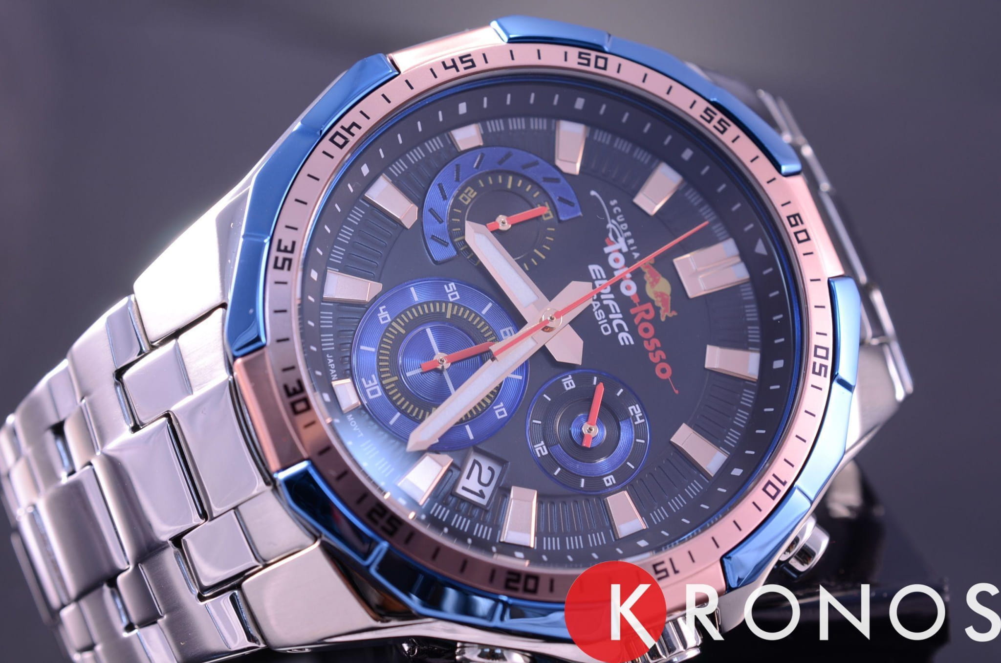 Casio Casio Edifice Torro Rosso EFR-554TR-2A, edifice япония мужские часы на браслете нержавеющая сталь боковой вид