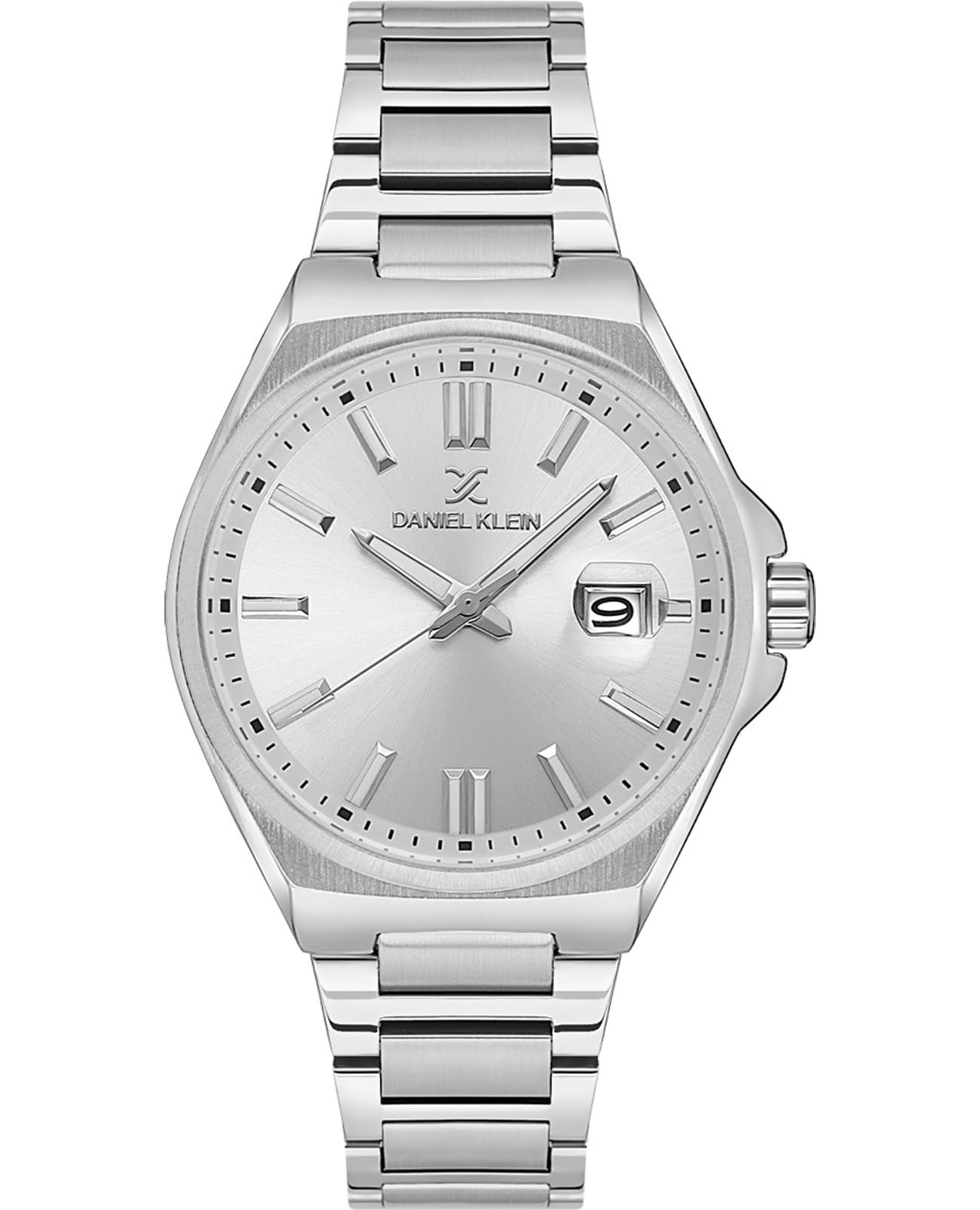 Daniel Klein Daniel Klein ACP DK.1.13685-1  DK.1.13685-1 кварцевые мужские часы серебристый циферблат, браслет нержавеющая сталь — вид спереди