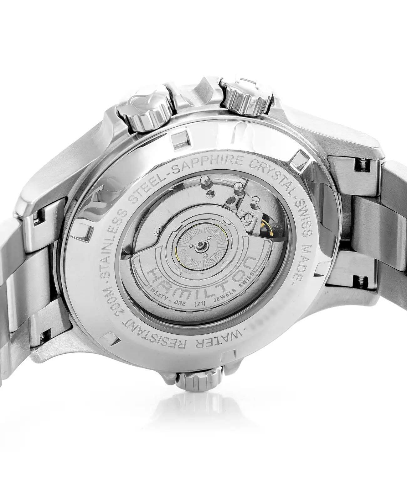 Оригинальные часы Hamilton Hamilton Khaki Navy GMT Auto H77615133 механические калибр механизма  общий вид