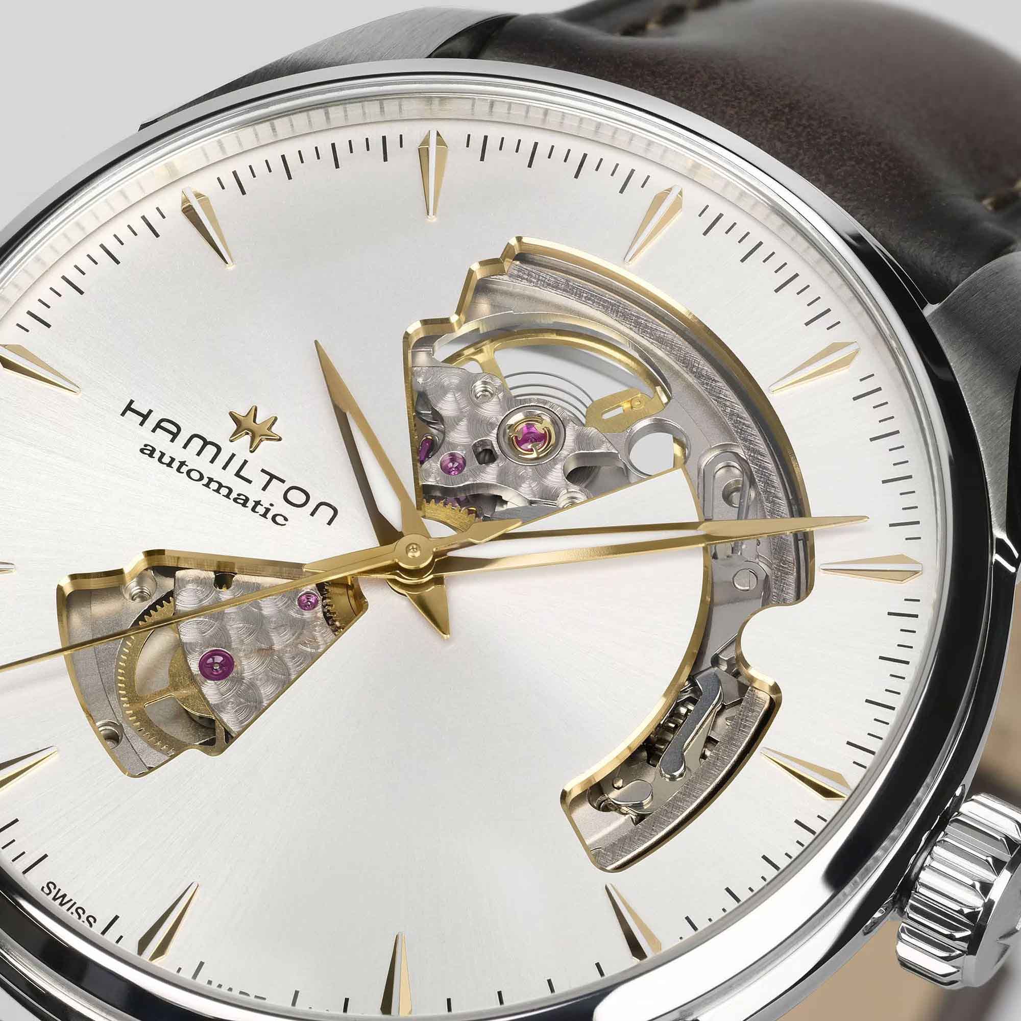Hamilton Hamilton Jazzmaster Open Heart Auto H32675551 , наручные мужские часы фото под углом