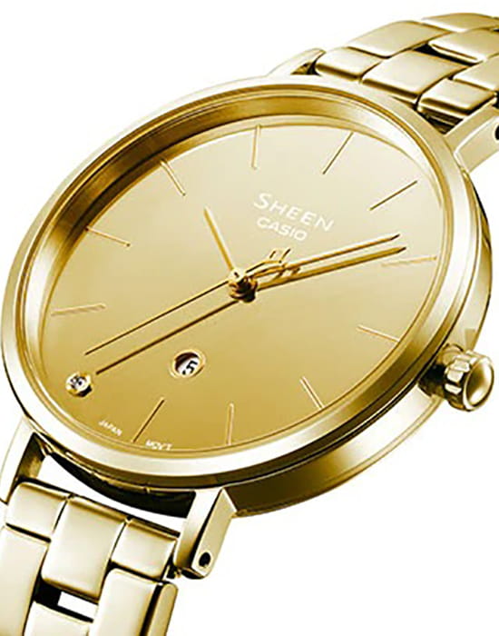Casio Casio Sheen SHE-4544G-9AUDF , наручные женские часы фото под углом