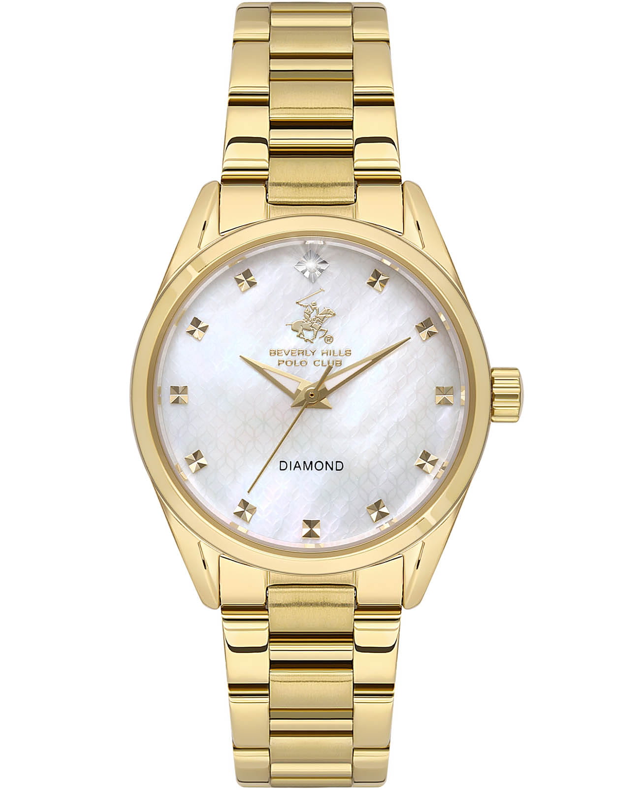 Beverly Hills Polo Club Beverly Hills Polo Club BP3601C.120  BP3601C.120 кварцевые женские часы перламутровый циферблат, браслет нержавеющая сталь с ip-покрытием — вид спереди