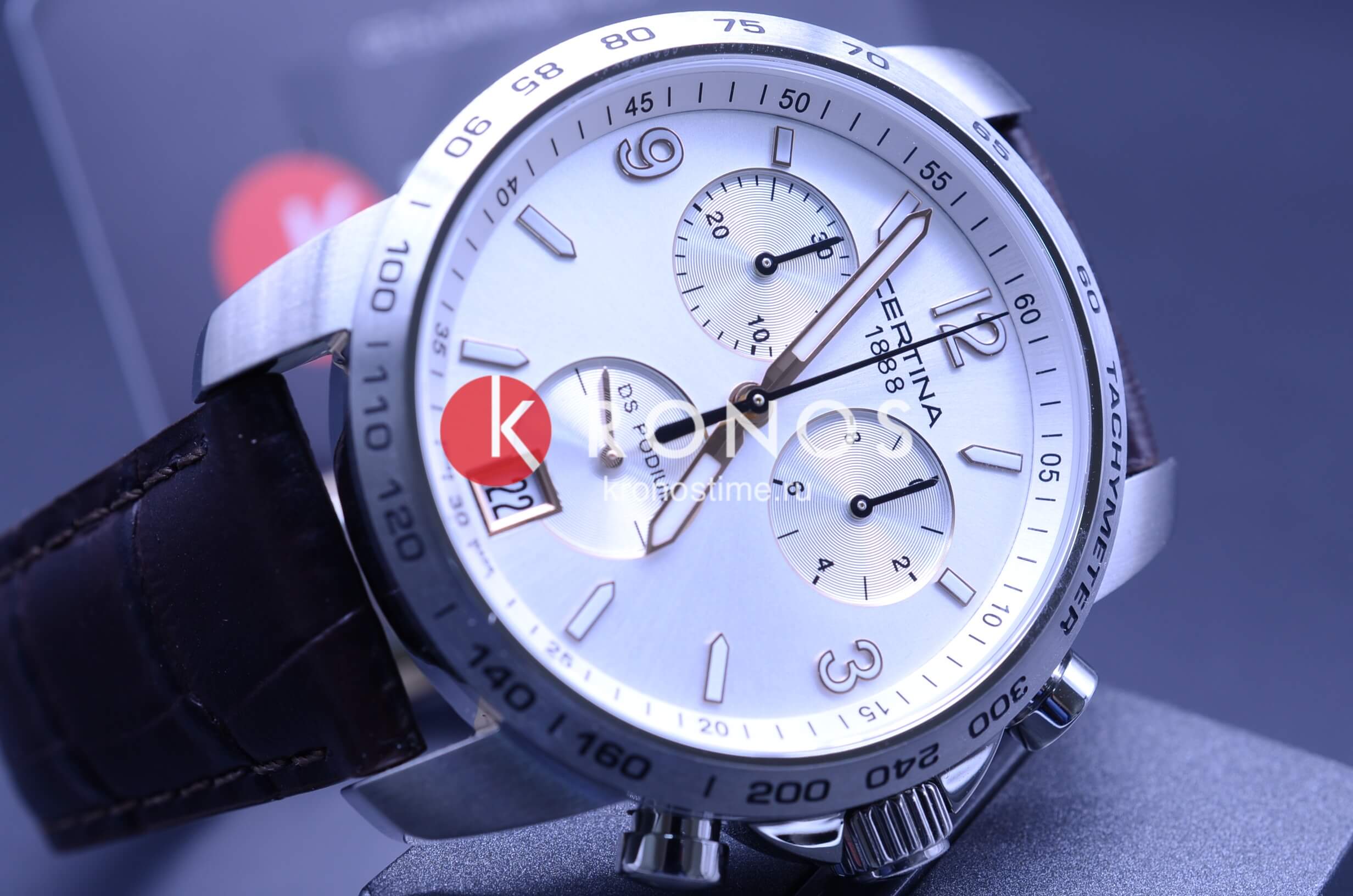 Certina Certina C001.417.16.037.01, ds podium швейцария мужские часы на браслете кожаный боковой вид