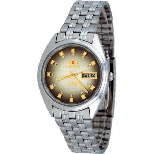 Orient Orient EM0401NP (FEM0401NP)  FEM0401NP механические мужские часы коричневый циферблат, браслет  — вид спереди