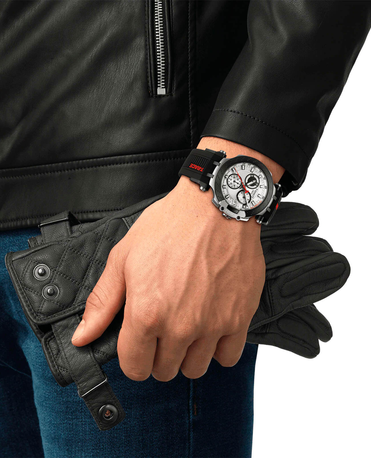 Tissot Tissot T-Race Chronograph T115.417.27.011.00, t-sport швейцария мужские часы на браслете силикон боковой вид