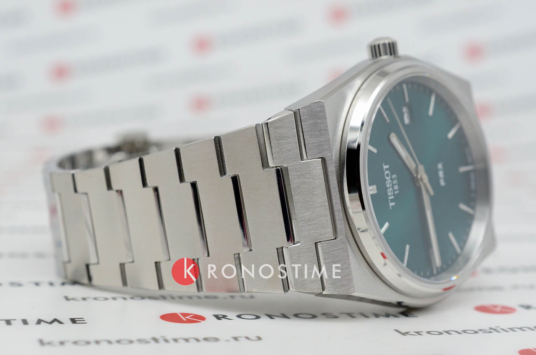 Tissot Tissot PRX T137.410.11.091.00 мужские часы зеленый циферблат на запястье