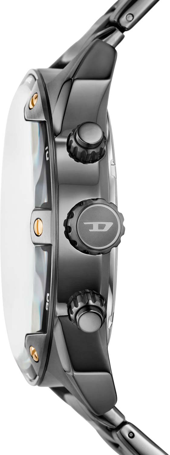 Diesel Diesel Spiked DZ4669,  италия мужские часы на браслете нержавеющая сталь с pvd-покрытием боковой вид