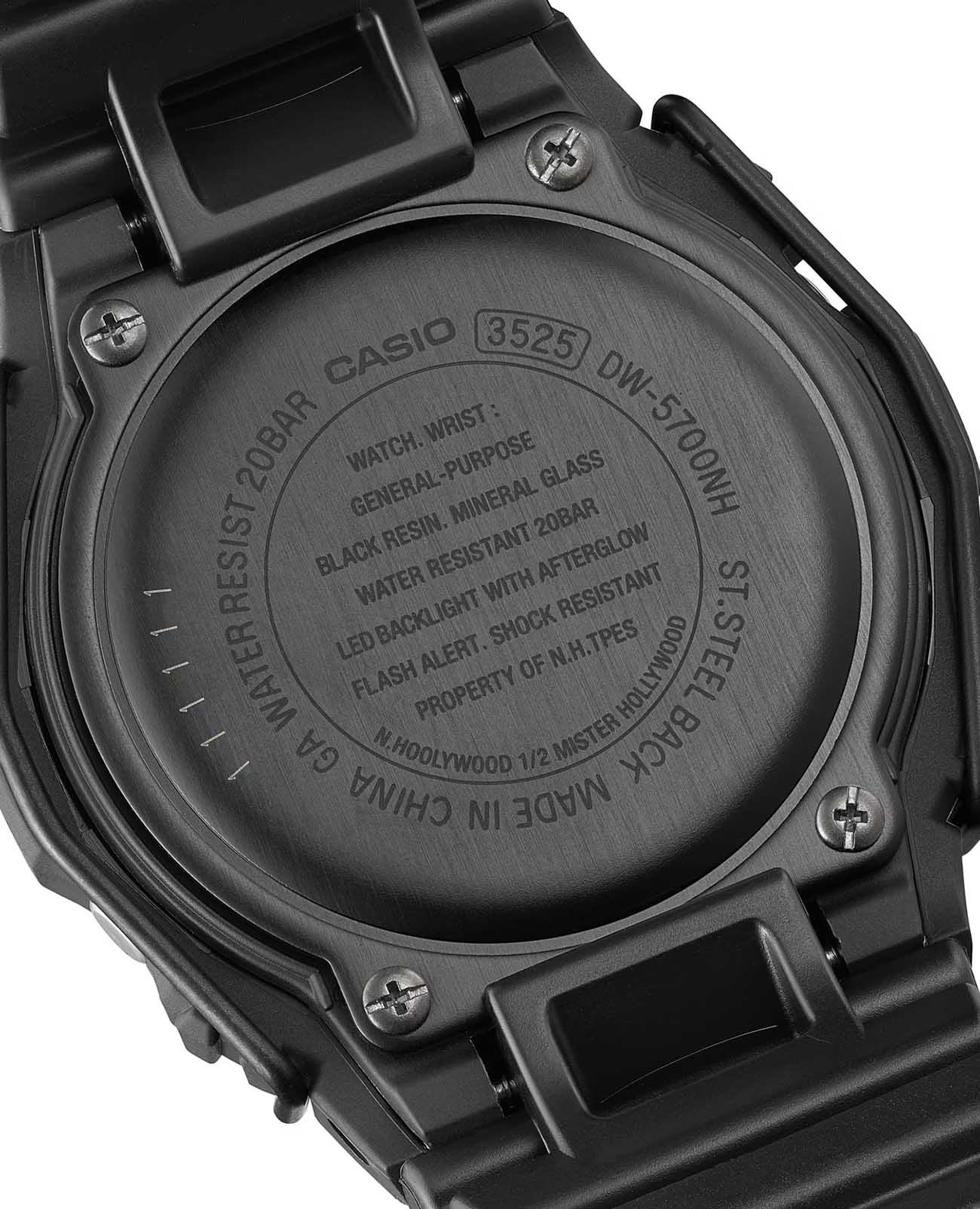 Casio Casio G-Shock DW-5700NH-1, g-shock япония мужские часы на браслете пластик боковой вид