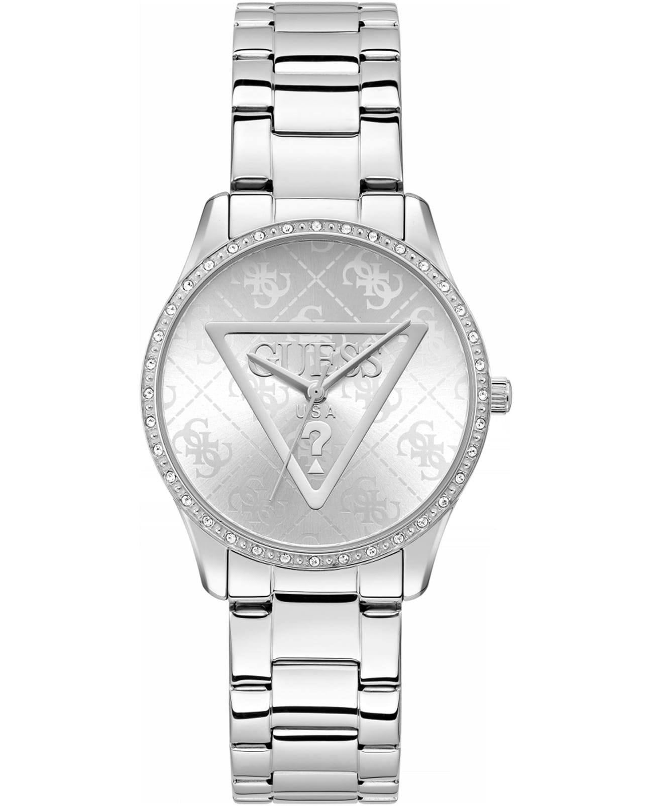 Guess Guess Trend Roxy GW0987L1  GW0987L1 кварцевые женские часы серебристый циферблат, браслет нержавеющая сталь — вид спереди