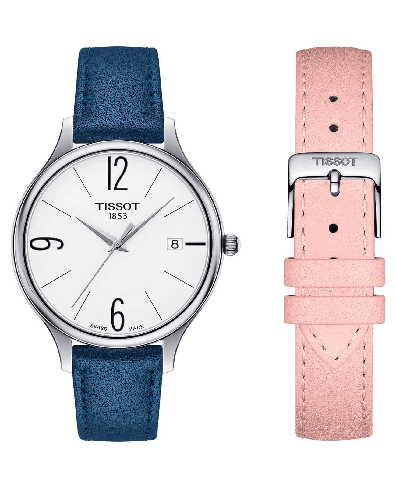 Tissot Tissot Bella Ora Round T103.210.16.017.00, t-lady швейцария женские часы на браслете кожаный боковой вид