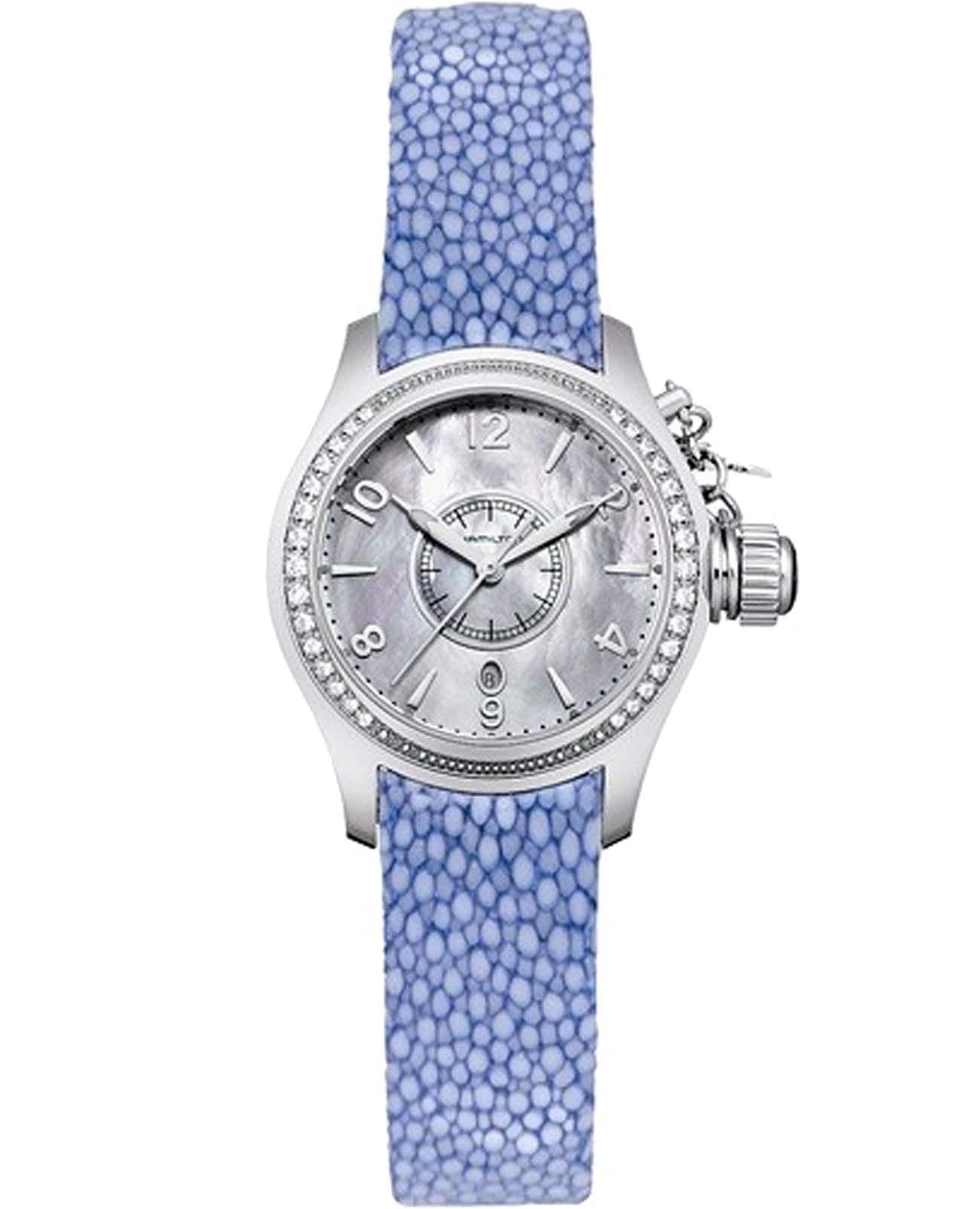 Hamilton Hamilton Sea Queen H77211615  H77211615 кварцевые женские часы перламутровый циферблат, браслет кожаный — вид спереди