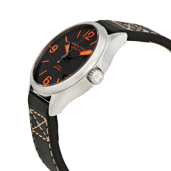 Hamilton Hamilton Khaki Aviation Air Race Auto H76235731, khaki aviation швейцария мужские часы на браслете кожаный боковой вид