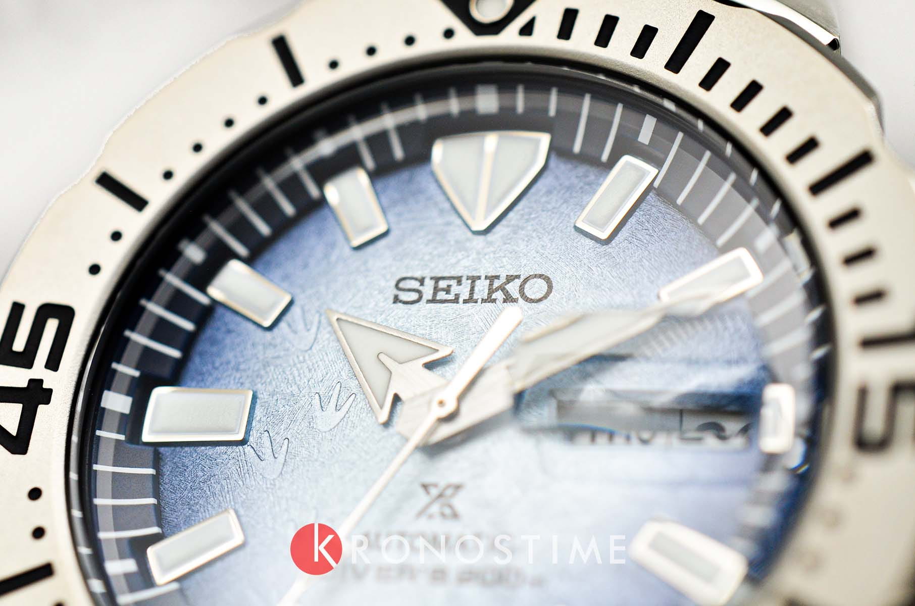 Seiko Seiko Prospex SRPG57K1S механические мужские часы часы крупный план голубой циферблата