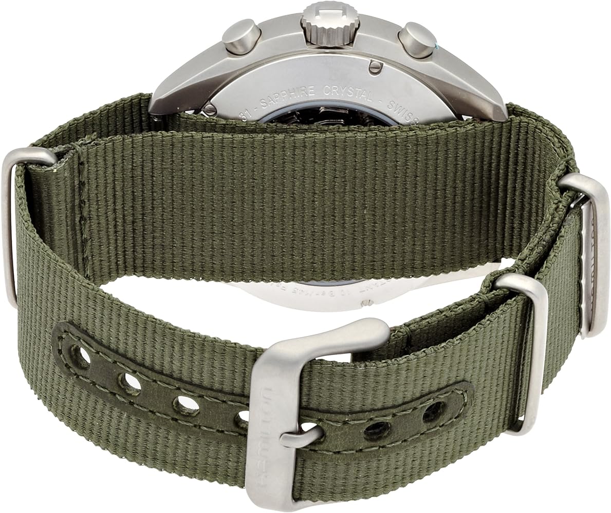 Hamilton Hamilton Khaki Aviation Pilot Pioneer Auto Chrono H76456955, khaki aviation швейцария мужские часы на браслете тканевый боковой вид