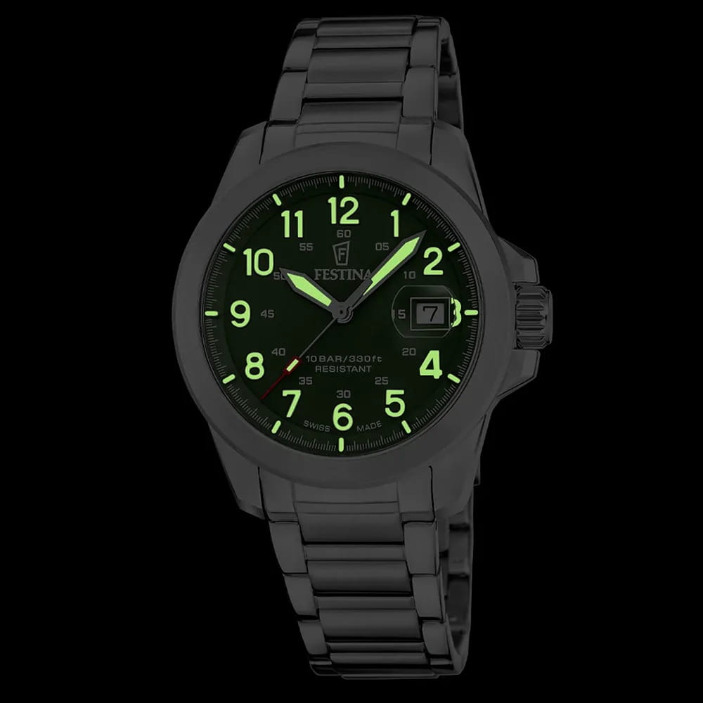 Оригинальные часы Festina Festina Swiss Made F20081/3 кварцевые калибр механизма  ronda 715 общий вид