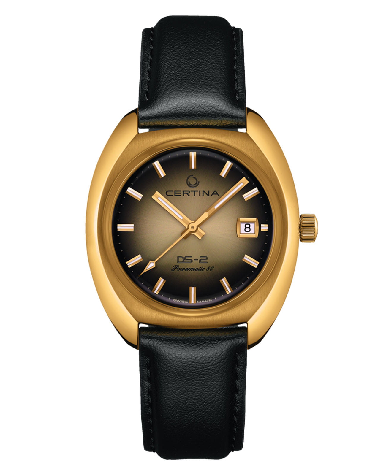 Certina Certina DS-2 C024.407.37.361.00 DS 2 C0244073736100 механические мужские часы  циферблат, браслет кожаный — вид спереди