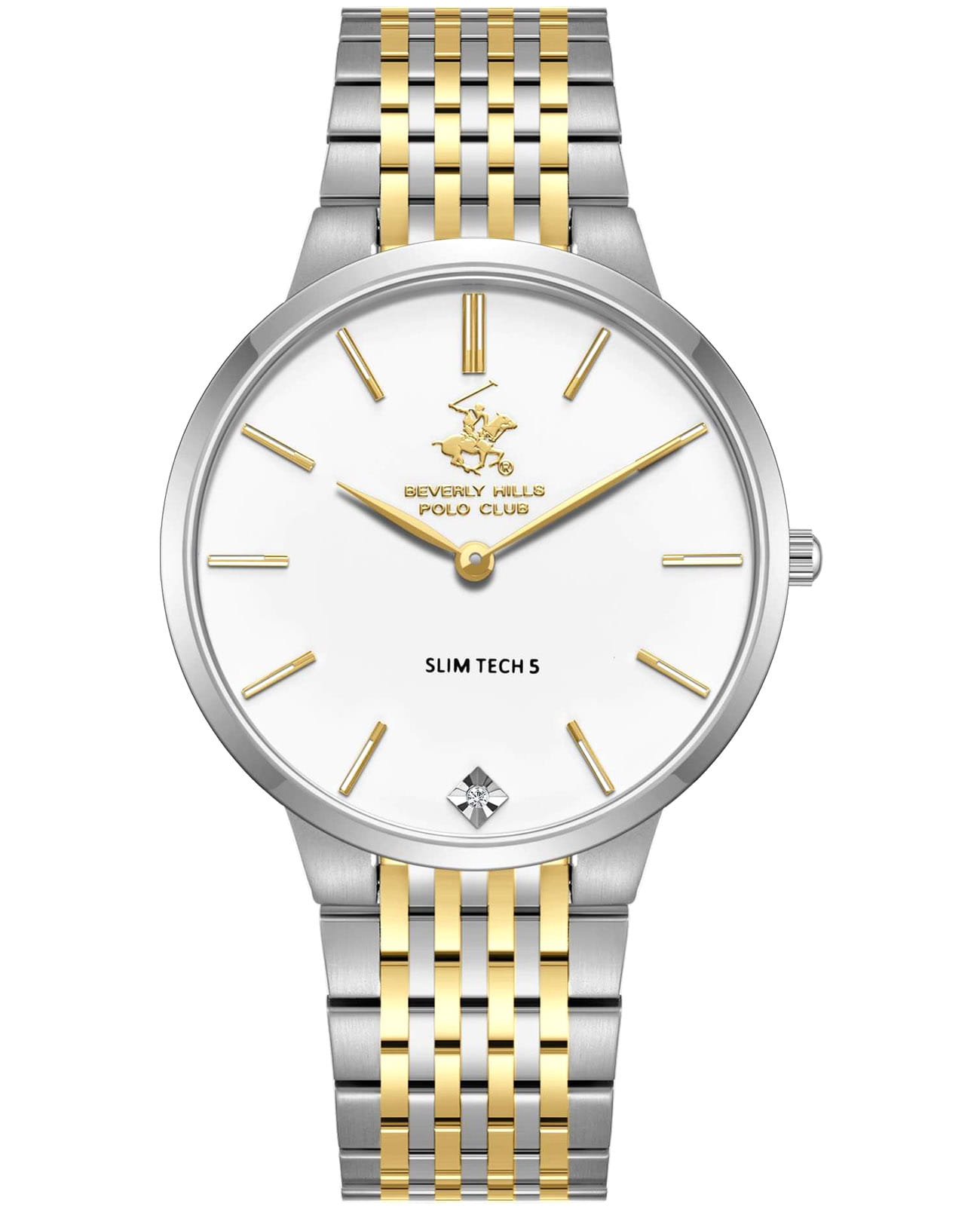 Beverly Hills Polo Club Beverly Hills Polo Club BP3776X.230  BP3776X.230 кварцевые мужские часы серебристый циферблат, браслет нержавеющая сталь с ip-покрытием — вид спереди