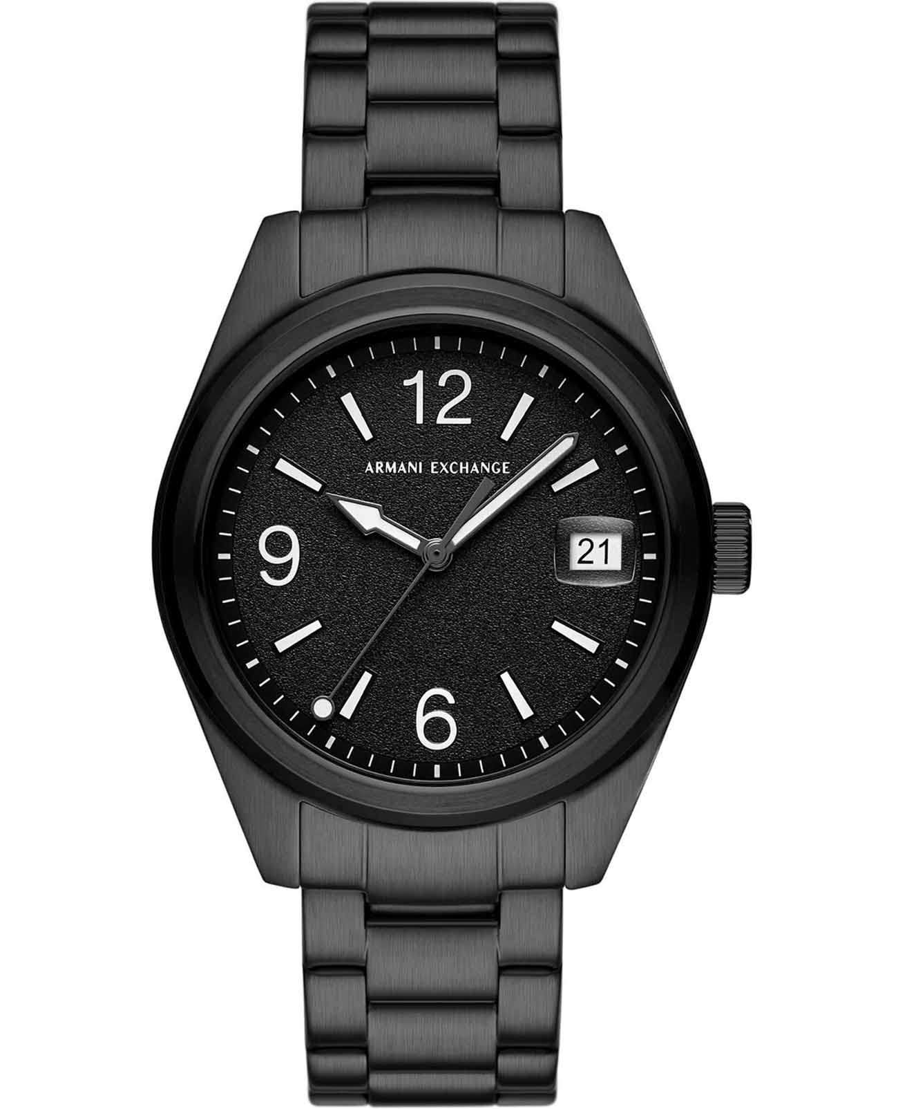 Armani Exchange Armani Exchange Kilian AX1422  AX1422 кварцевые мужские часы черный циферблат, браслет нержавеющая сталь с ip-покрытием — вид спереди